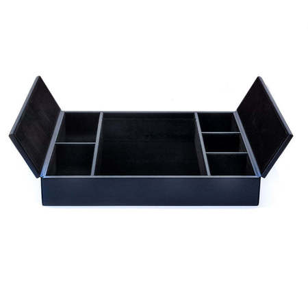 Dacasso Navy Blue Leatherette Enhanced Conference Room Organizer AG-4690